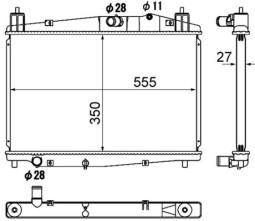 Radiator, engine cooling MAHLE CR1887000S