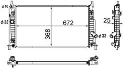 Radiator, engine cooling MAHLE CR1888000S