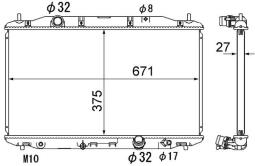 Radiator, engine cooling MAHLE CR1895000S