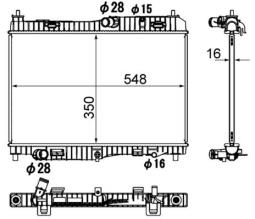 Radiator, engine cooling MAHLE CR1896000S