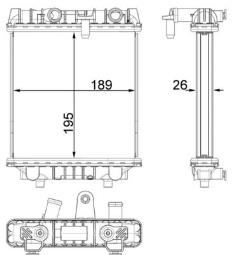 Radiator, engine cooling MAHLE CR1966000P