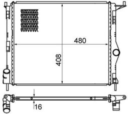 Radiator, engine cooling MAHLE CR1765000S