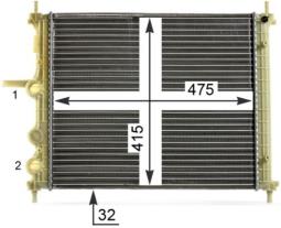 Radiator, engine cooling MAHLE CR1998000P