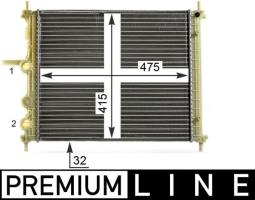 Radiator, engine cooling MAHLE CR1998000P