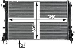 Radiator, engine cooling MAHLE CR2002000P