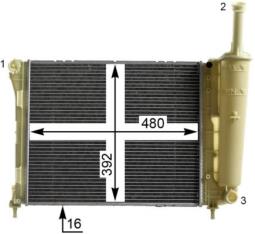 Radiator, engine cooling MAHLE CR2005000P