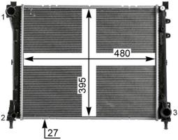 Radiator, engine cooling MAHLE CR2012000P