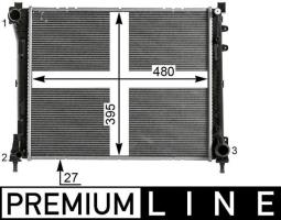 Radiator, engine cooling MAHLE CR2012000P