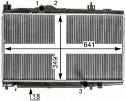 Radiator, engine cooling MAHLE CR2017000P