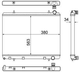 Radiator, engine cooling MAHLE CR2033000S