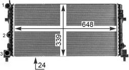 Radiator, engine cooling MAHLE CR2082000P