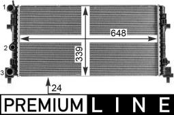 Radiator, engine cooling MAHLE CR2082000P