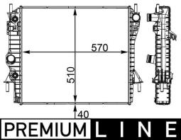 Radiator, engine cooling MAHLE CR1965000P