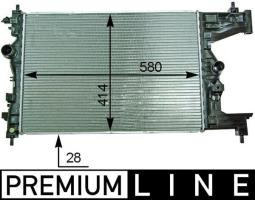 Radiator, engine cooling MAHLE CR2114000P