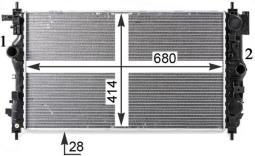 Radiator, engine cooling MAHLE CR2115000P