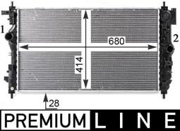 Radiator, engine cooling MAHLE CR2115000P