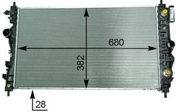 Radiator, engine cooling MAHLE CR2117000P