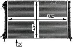 Radiator, engine cooling MAHLE CR1990000P