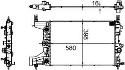 Radiator, engine cooling MAHLE CR1991000P