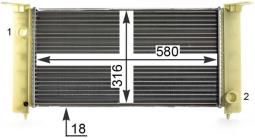 Radiator, engine cooling MAHLE CR1992000P