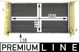 Radiator, engine cooling MAHLE CR1992000P