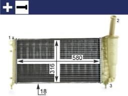 Radiator, engine cooling MAHLE CR1994000S