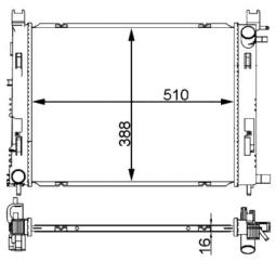 Radiator, engine cooling MAHLE CR2166000S