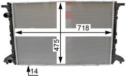 Radiator, engine cooling MAHLE CR2176000P