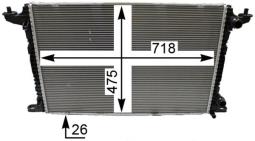 Radiator, engine cooling MAHLE CR2179000P