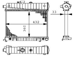 Radiator, engine cooling MAHLE CR2207000S