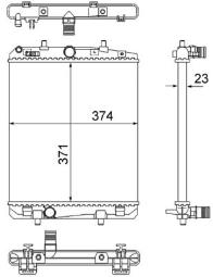 Radiator, engine cooling MAHLE CR2035000S