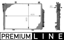 Radiator, engine cooling MAHLE CR230000P