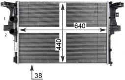 Radiator, engine cooling MAHLE CR2087000P