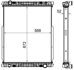 Radiator, engine cooling MAHLE CR2089000P