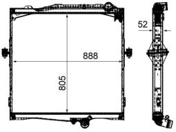 Radiator, engine cooling MAHLE CR2092000P