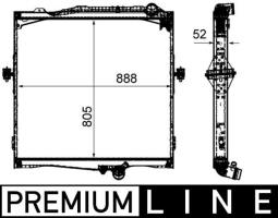 Radiator, engine cooling MAHLE CR2092000P