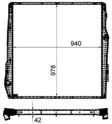 Radiator, engine cooling MAHLE CR2093000P