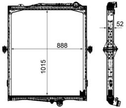 Radiator, engine cooling MAHLE CR2095000P