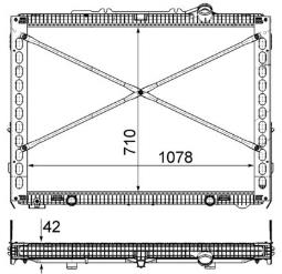 Radiator, engine cooling MAHLE CR2097000P
