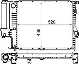 Radiator, engine cooling MAHLE CR244001S