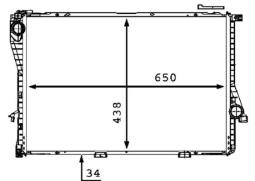 Radiator, engine cooling MAHLE CR295000P