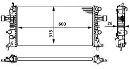 Radiator, engine cooling MAHLE CR237000S