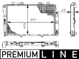 Radiator, engine cooling MAHLE CR246000P