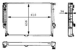 Radiator, engine cooling MAHLE CR326001S