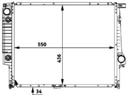 Radiator, engine cooling MAHLE CR328000P