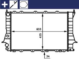 Radiator, engine cooling MAHLE CR358000S