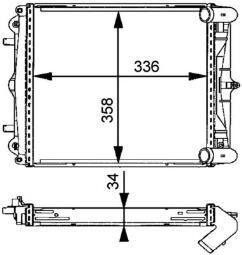 Radiator, engine cooling MAHLE CR370000P