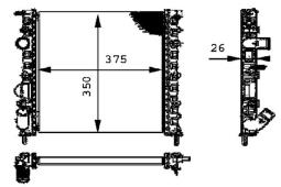 Radiator, engine cooling MAHLE CR308000P