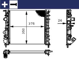 Radiator, engine cooling MAHLE CR308000S