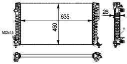 Radiator, engine cooling MAHLE CR311000P